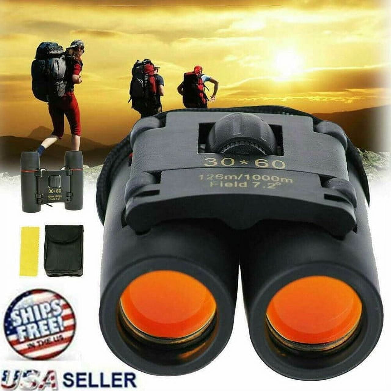 Binoculars 30x60 Zoom Outdoor Travel Compact Folding Telescope