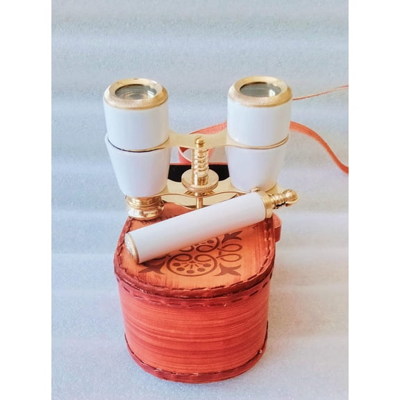 Binoculars Brass Opera Glasses Handmade Nautical White Binoculars Gifts Love, Christmas Day, Valentine's Day, Women's Day