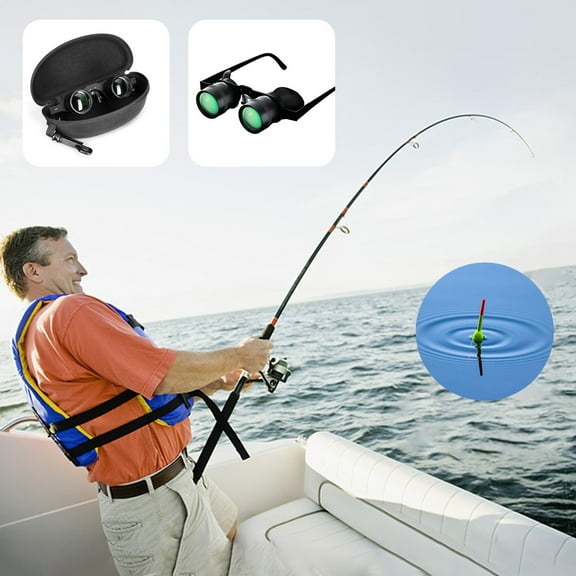 Binoculars Glasses, Rvkxad 10X High Definition Hands-Free Telescope, Low-Light Night Vision Compact Binoculars for Fishing Bird Watching Travel Sightseeing