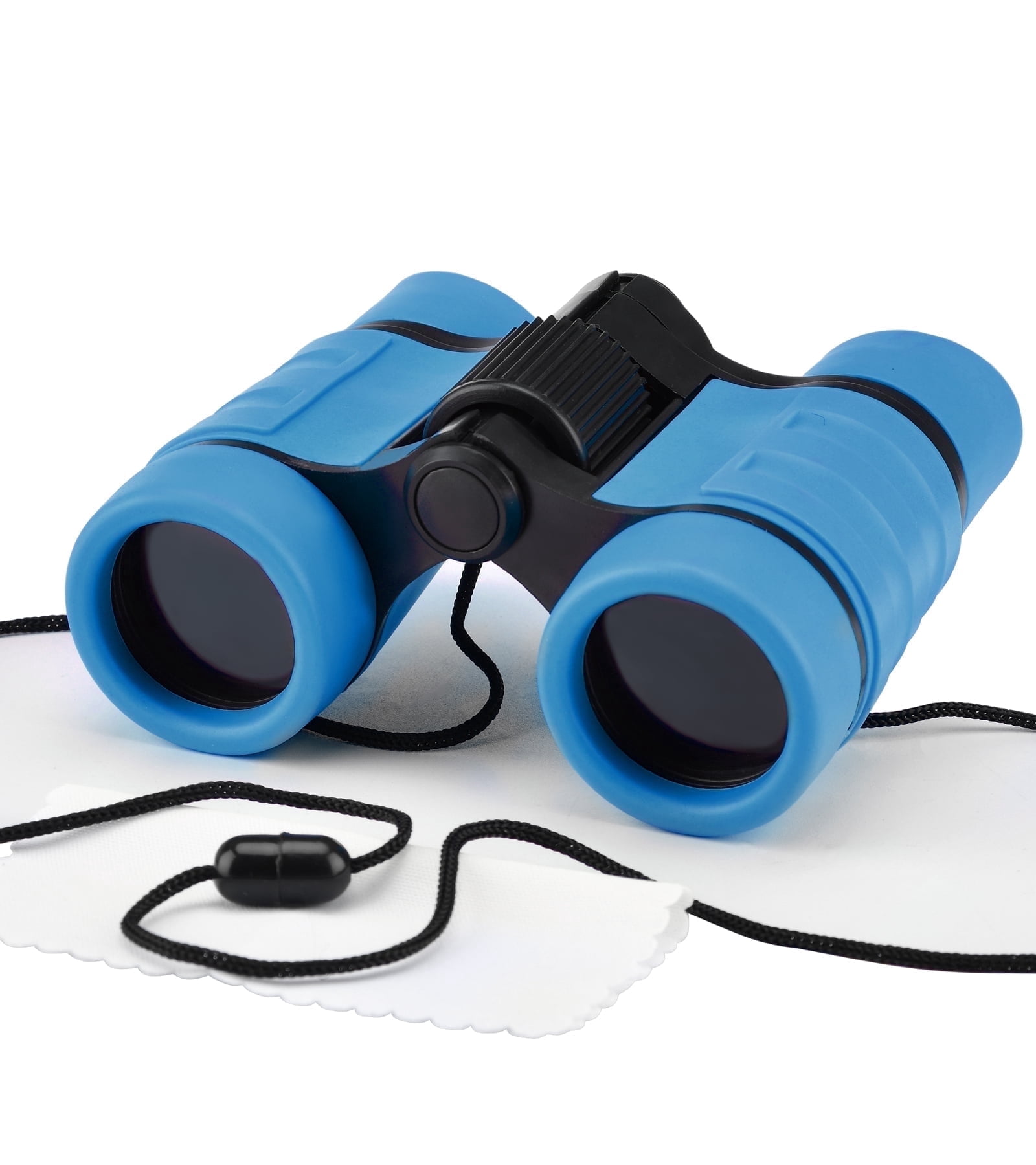 S Syxspecial Binoculars for Kids, 30 mm with Cleaning Cloth, Blue, 1 Count