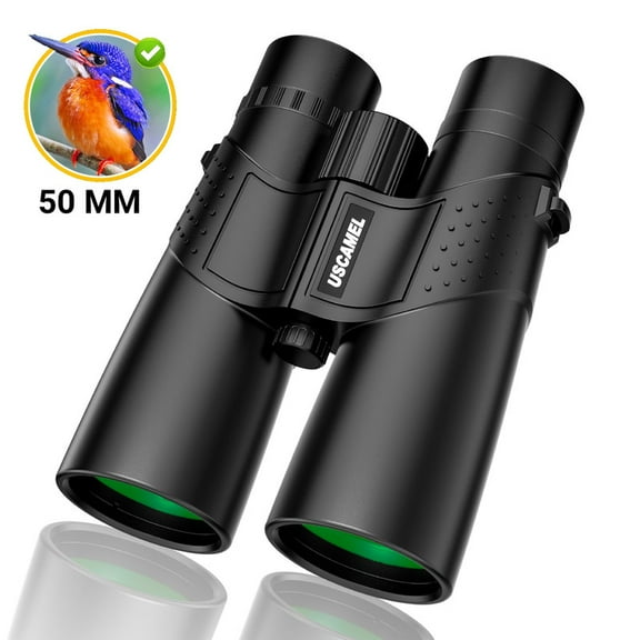USCAMEL 10x50MM Binoculars for Adults, Large Objective Clear View Binoculars, Nitrogen-filled Waterproof Fog-proof Binoculars for Birding Outdoor Hunting Camping Portable Outside