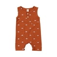 thumbnail image 1 of Binpure Baby Sleeveless Sun Print Round Neck Button Romper with Pocket, 1 of 7