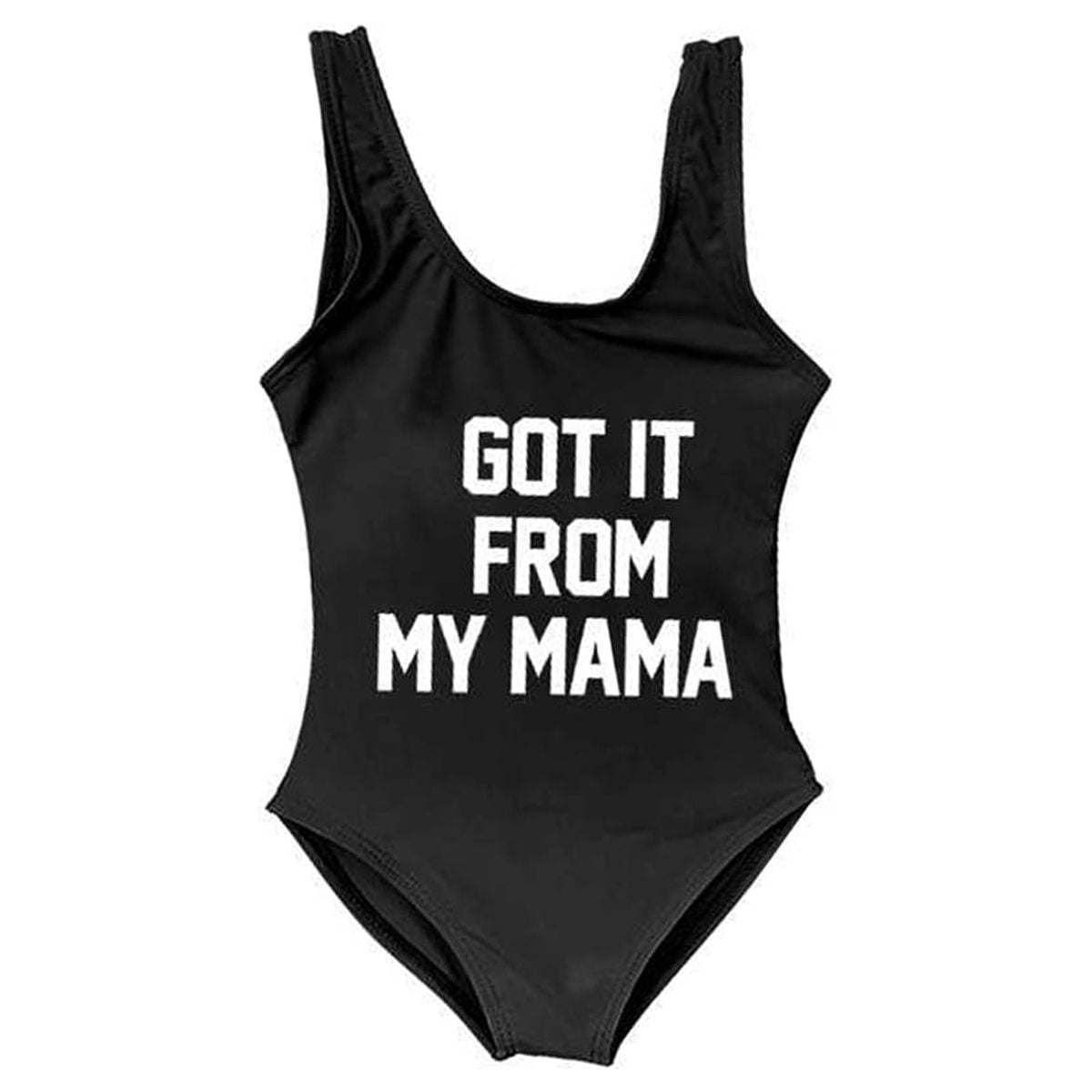 Binpure Mother Daughter Bikini Swimsuit Letter Sleeveless OnePiece