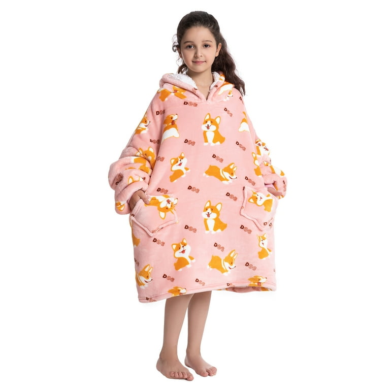 Corgi Hooded Blanket - Cartoon Corgi Hooded Blanket - Cartoon