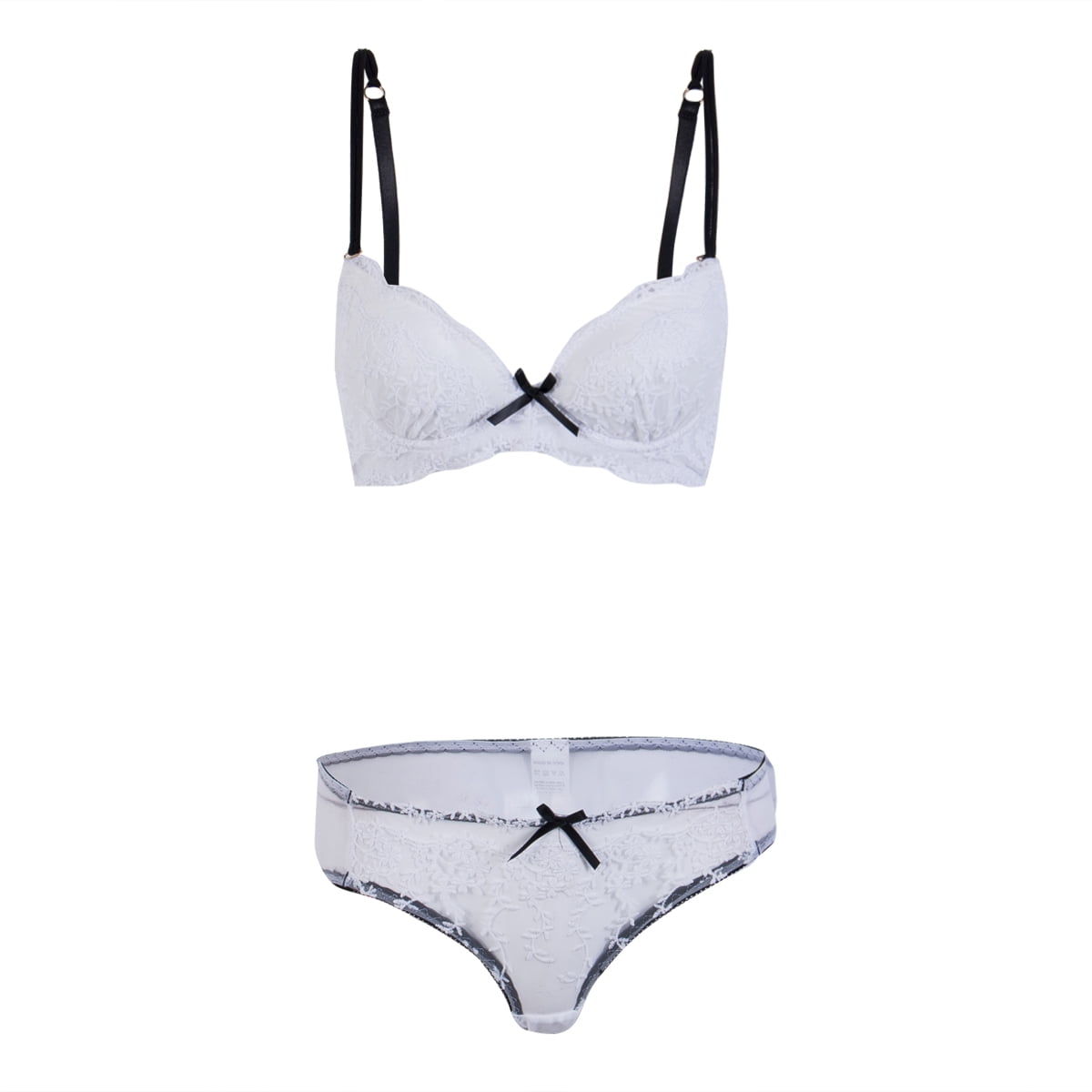 PUU Sexy Women Embroidery Lace Bra Sexy Lingerie with Garter +Thong Set  Underwear Thong Lingerie for Women : : Clothing, Shoes &  Accessories
