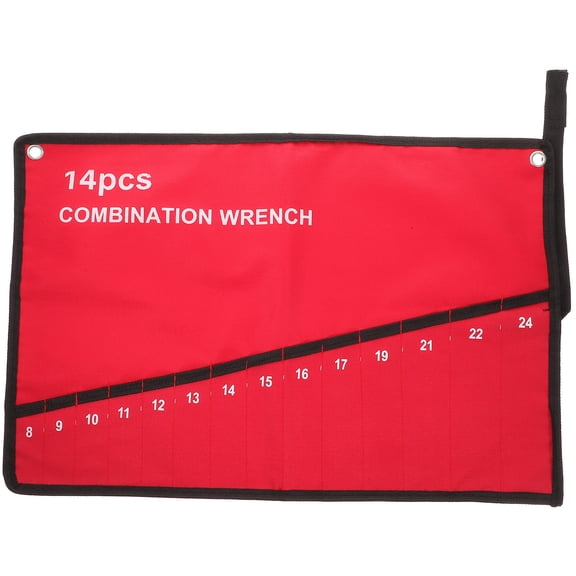 Hytrove Canvas Tool Roll Red Electrician Field Service 1Set 21.7x14.8in