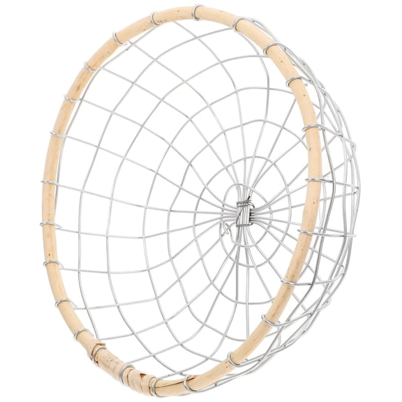 Bins Holder Wrought Iron Storage Basket Office 26.00X26.00X9.00CM Silver