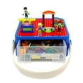 thumbnail image 1 of Bins & Things Lego Storage, Bin Box Organizer - Kids Toy Storage Containers - Small Brick Shaped Tub Organizers for Legos, Barbie Dolls, Hot Wheels and Beyblade- Anti-Lego Mess Organizer (Blue & Red), 1 of 7