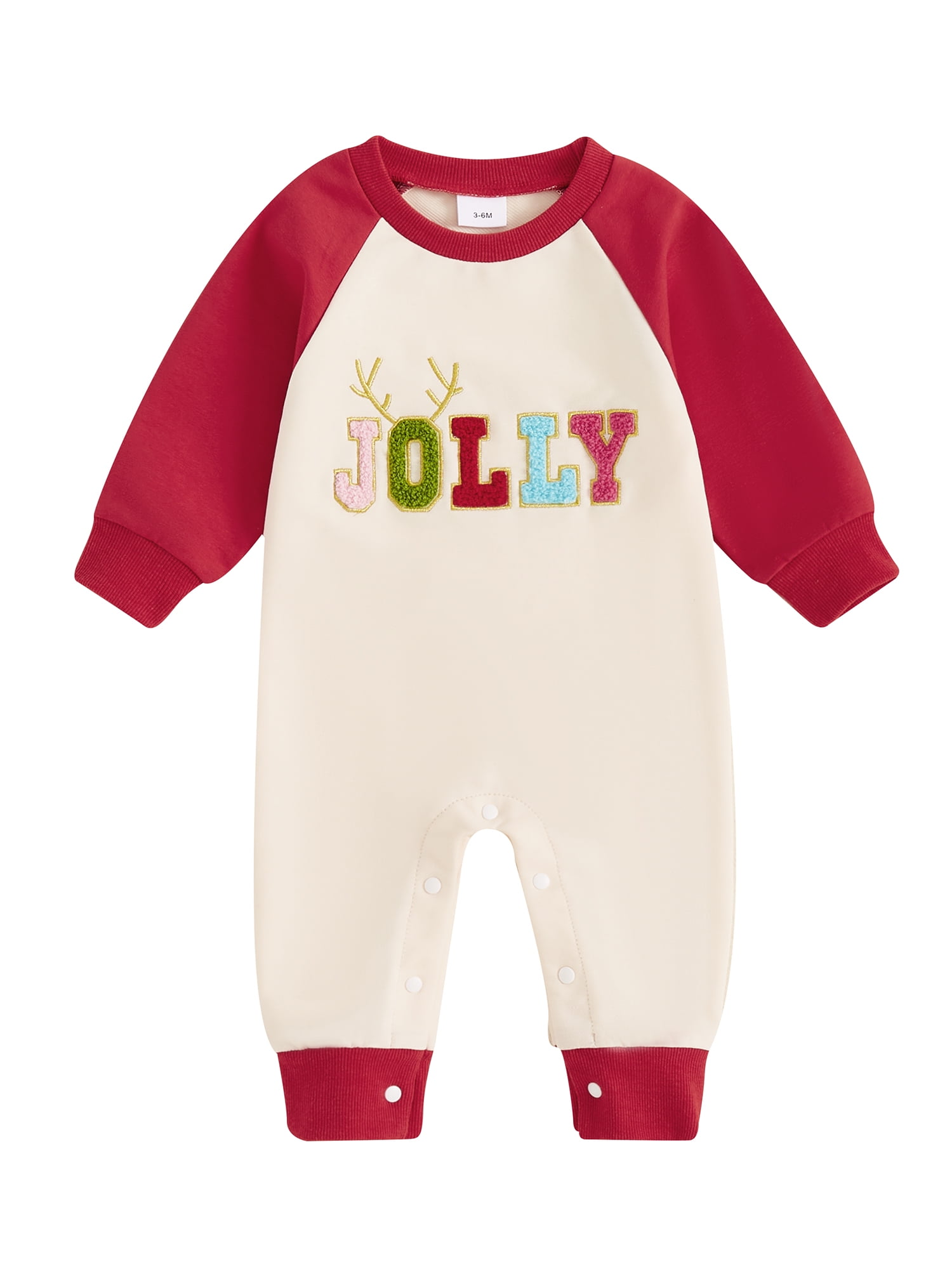 Binshrliy Newborn Baby Boys Girls Christmas Clothes Onepieces Letter