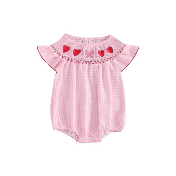 Binshrliy Newborn Baby Girl Summer Rompers Sleeveless Plaid Print Bodysuits 3M 6M 12M 18M Infant One Piece Jumpsuit