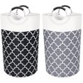 thumbnail image 1 of Aertyole 2Pcs 82L Laundry Basket, Laundry Hamper, Collapsible Laundry Baskets, Dirty Clothes Hamper, Waterproof with Foam Protected Aluminum Handles for College Dorm, Family(Black+Gray)), 1 of 7