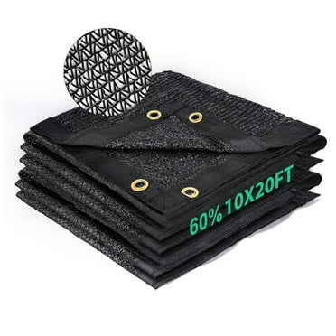 Aertyole Garden 60% Shade Cloth, Resistant Sun Shade Net 10x20FT Mesh Tarp with HDPE Material and Reinforced Grommets Shade Trap for Greenhouse, Plant, Pergola, and Backyard Patio Sunshade
