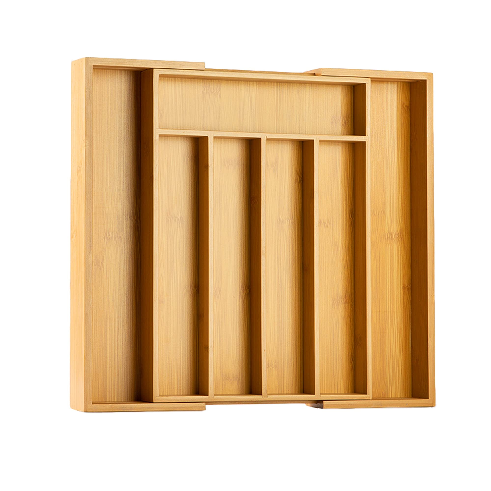 Binsuca Silverware Organizer Kitchen Drawer Organizer Expandable Bamboo Utensil Holder Cutlery Tray for Kitchen Utensil and Flatware Bedroom Office