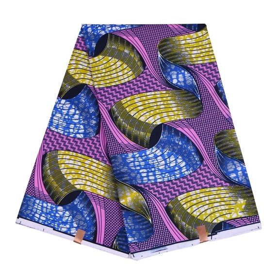 BintaRealWax 6 Yards African Fabric Polyester Material Wax Print Ankara Fabric for Party Dress 6079