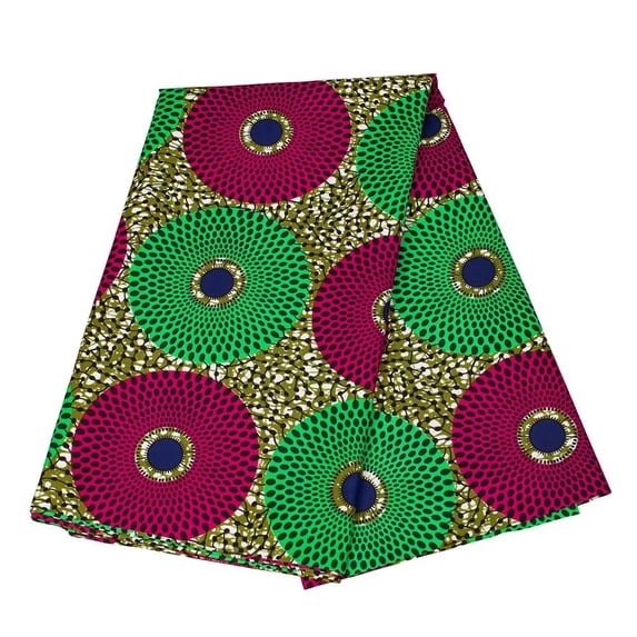 BintaRealWax 6 Yards African Fabric Polyester Material Wax Print Ankara Fabric for Party Dress 6485
