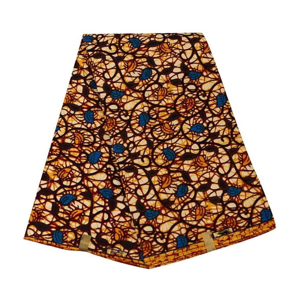 BintaRealWax 6 Yards African Fabric Polyester Material Wax Print Ankara Fabric for Party Dress 6237