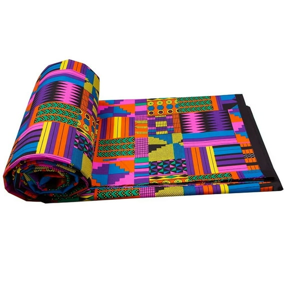 BintaRealWax 6 Yards Ankara African Fabric Polyester Wax Print Fabric Textile Material for Sewing Tissu Craft DIY Party Dress FP6518