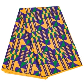 BintaRealWax 6 Yards Ankara African Fabric Polyester Wax Print Fabric for Sewing Tissu Craft DIY Party Dress-FP6545