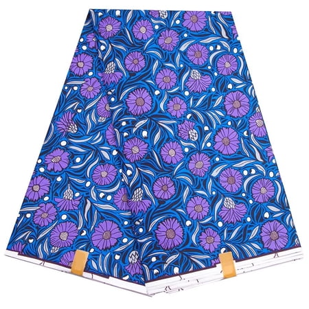 BintaRealWax 6 yards Ankara African fabric Ankara polyester fabric Patterned for sewing, crafts DIY, party dresses