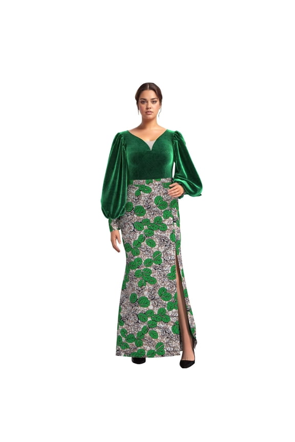Africa Dress for Women African Wax Print Dresses Dashiki Plus Size Africa Style Clothing for Women Dress WY10905