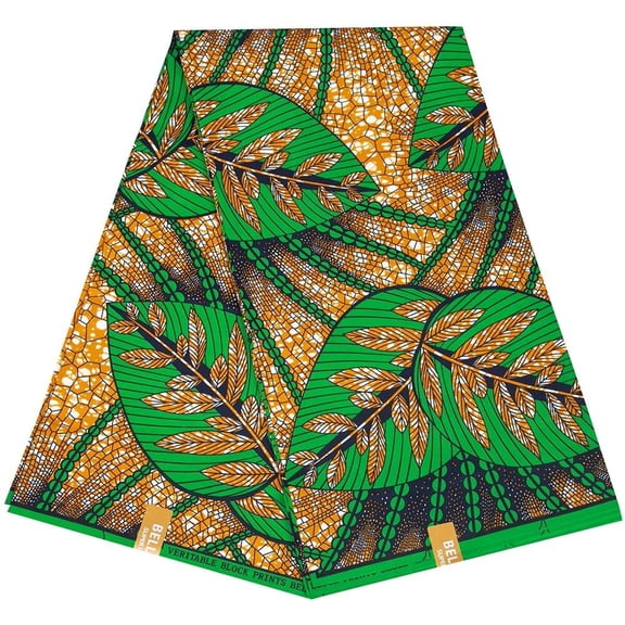 BintaRealWax Africa new 6 yards polyester fabric Batik printing process Can be used for handmade, DIY clothing,Multi purpose fabric