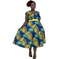 thumbnail image 1 of BintaRealWax African Clothing for Woman Strapless with Tail Pleated Blouse Top and Cover Knee Skirt Suits Print Lady Party Dress Medium WY5656, 1 of 5