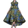 thumbnail image 1 of BintaRealWax African Dresses for Women A-line Floor-Length Dress Traditional Ankara Kente Print Evening Dress WY5951, 1 of 2