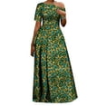 thumbnail image 1 of BintaRealWax African Dresses for Women Ankara Print off Shoulder Lady Dresses Dashiki Party Clothes African Abayas for Women, 1 of 2