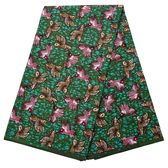 BintaRealWax African Fabric 6 Yard Printed Wax Cloth Vintage Pattern African Ankara Fabric for Party Dress