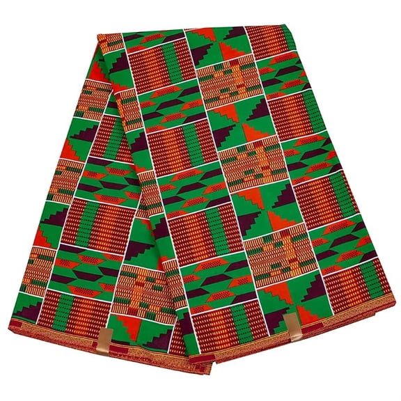 BintaRealWax African Fabric 6 Yards Cotton Wax Print Ankara Fabric for Sewing DIY Party Dress