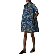 BintaRealWax African Fashion Dresses for Women Ankara Kente Print Loose-fitting short-sleeved dress