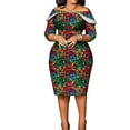 thumbnail image 1 of BintaRealWax African Fashion Women's African Wax Printed Fabric Fashion New Ladies Dresses Party Banquet Women's Dresses, 1 of 2