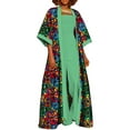 thumbnail image 1 of BintaRealWax African Fashion Women's Sets African Wax Printed Fabric Fashion New kaftan 3-piece set, 1 of 2