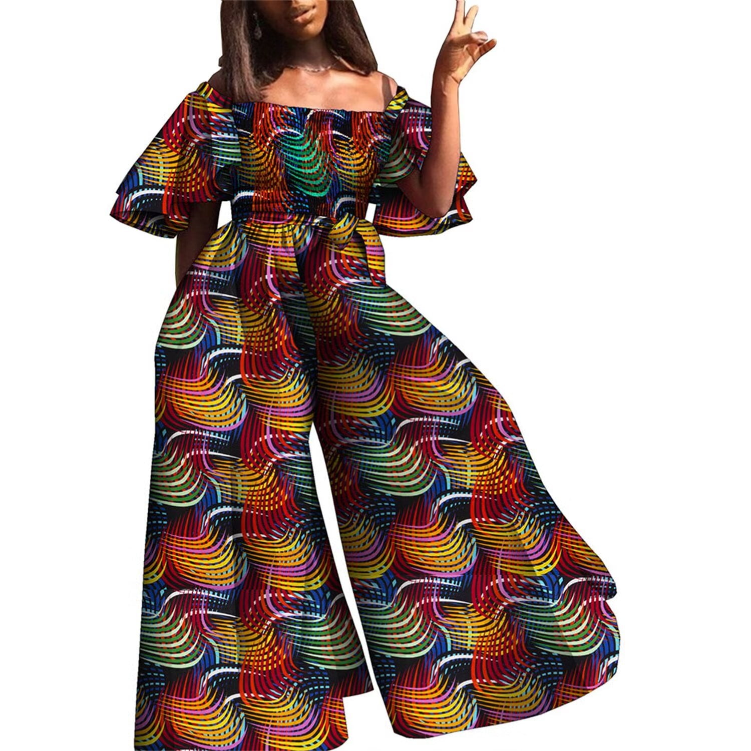 Ankara Wide-Leg Jumpsuit KVZ40 E