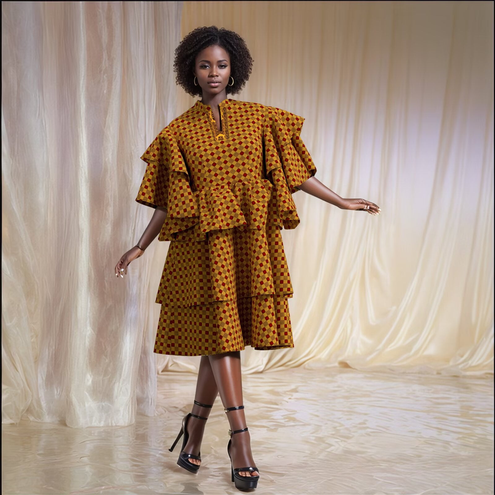 Multi Way Wear African Print Dress