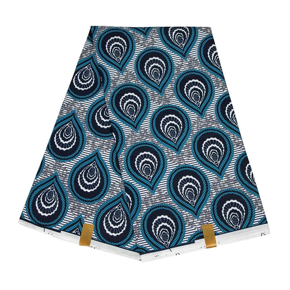 BintaRealWax African Polyester Fabric 6 yards Ankara African Batik ...
