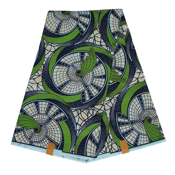 BintaRealWax African Polyester Fabric 6 yards Ankara African Batik Printed Fabric for Sewing, Crafts DIY, Party Dresses