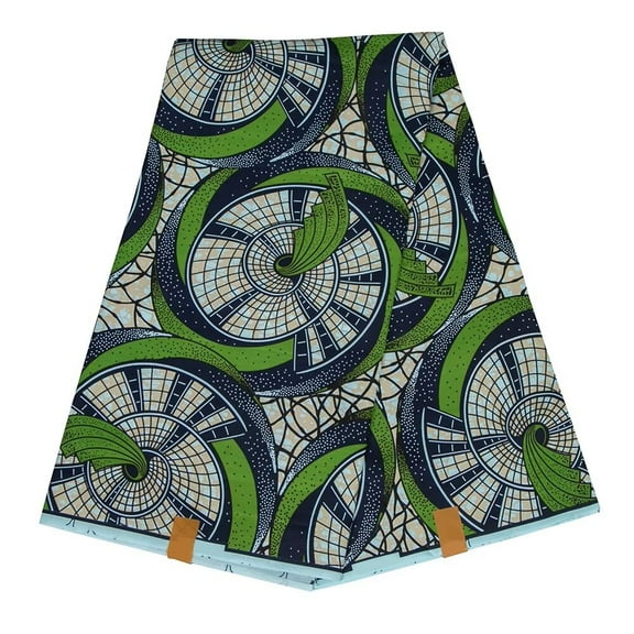 BintaRealWax African Polyester Fabric 6 yards Ankara African Batik Printed Fabric for Sewing, Crafts DIY, Party Dresses