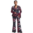 thumbnail image 1 of BintaRealWax African Print Blazer and Pants Sets for Women Dashiki Traditional African 2 Pcs Wide Leg Pants Sets Women Suits Clothing WY10949, 1 of 5