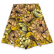 BintaRealWax African Print Fabric 6 Yards Polyeters Wax Print Ankara Fabric for Party Dress 6457
