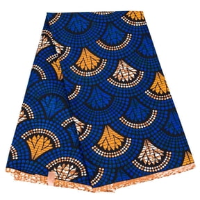 BintaRealWax African Print Fabric 6 Yards Polyeters Wax Print Ankara Fabric for Party Dress 6464