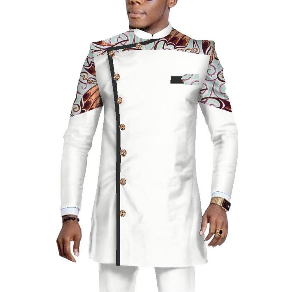 Suit For Men African Suits For Men, Dashiki 2 Piece Set Gold Zimbabwe Wedding Suits For Men