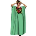 thumbnail image 1 of BintaRealWax African Women's Loose Dress Hat Two Piece Chest Decoration Wax Printed Pure Cotton Fabric Plus Size Banquet Robe, 1 of 2