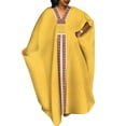 thumbnail image 1 of BintaRealWax African Women's Loose Dress Traditional fine embroidery Plus Size Banquet Dresses African Solid Fabrics, 1 of 2