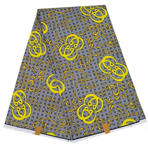 BintaRealWax African classic 6 yards polyester fabric Batik printing technique Can be used for crafts, DIY clothing, etc.
