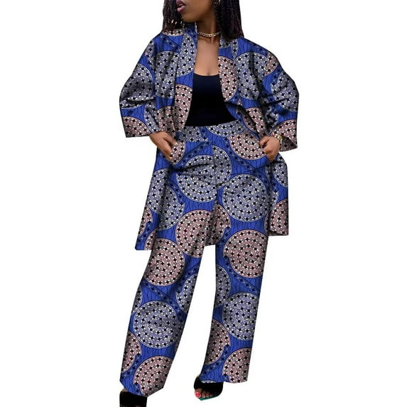 BintaRealWax African women's Casual suit two-piece set, large-sized women's casual clothing, wax printed pure cotton floral cloth