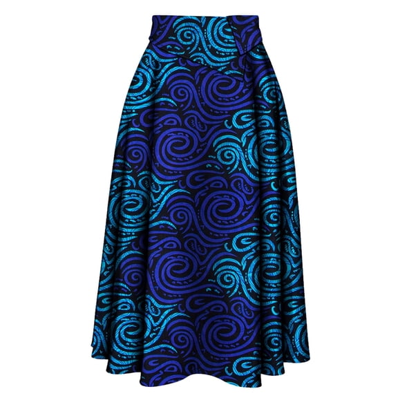 BintaRealWax African women's half skirt African wax printed pure cotton floral cloth women's long skirt