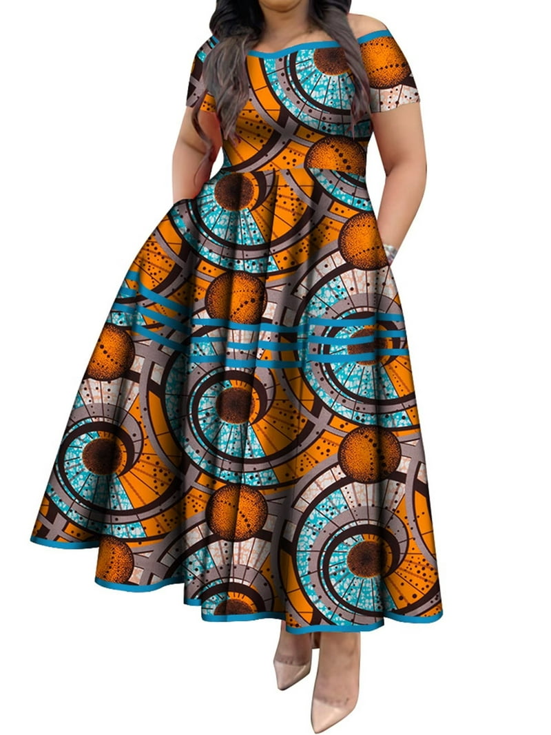 white christmas dresses Elegant Africa Ankara Dress
