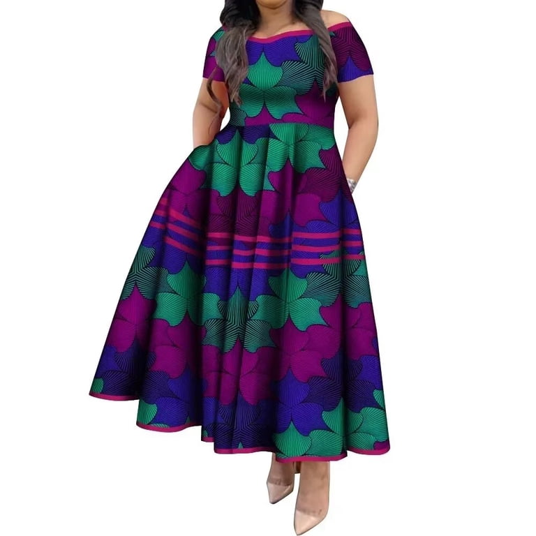 BintaRealWax Ankara African Dresses for Women Traditional Ghana Elegant Short Sleeve High Waist African Print Maxi Dress Africa Clothing Wedding WY3629 - Walmart.com BintaRealWax Ankara African Dresses for Women Traditional Ghana Elegant Short Sleeve High Waist African Print Maxi Dress Africa Clothing Wedding WY3629 - Walmart.com