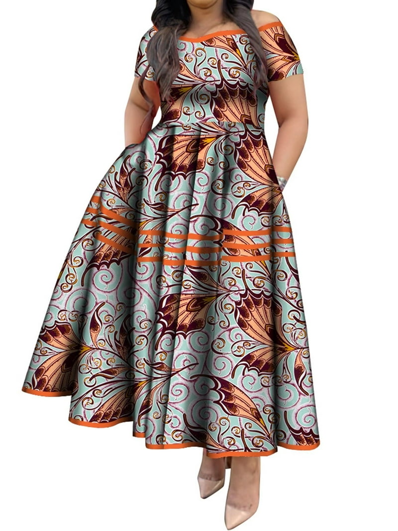 BintaRealWax Ankara African Dresses for Women Traditional Ghana Elegant Short Sleeve High Waist African Print Maxi Dress Africa Clothing Wedding WY3629 - Walmart.com BintaRealWax Ankara African Dresses for Women Traditional Ghana Elegant Short Sleeve High Waist African Print Maxi Dress Africa Clothing Wedding WY3629 - Walmart.com